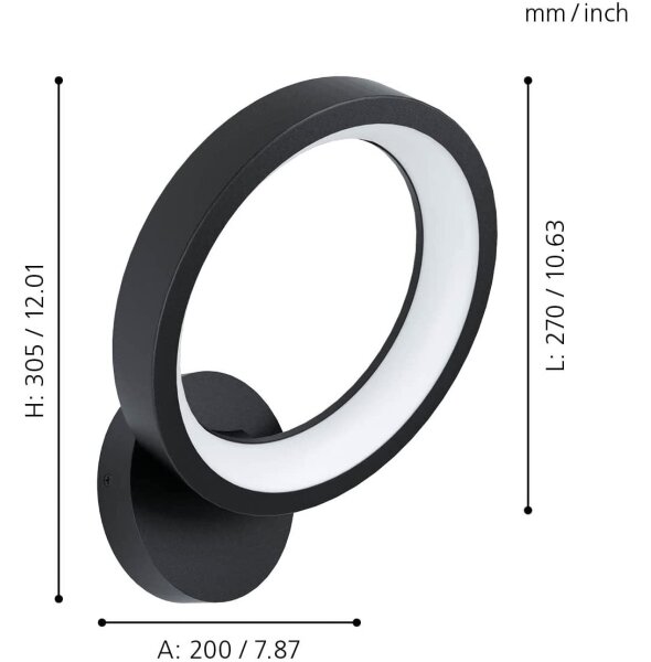 Aplică LED RGBW dimabilă MARGHERA-Z LED/16W/230V Eglo 900069