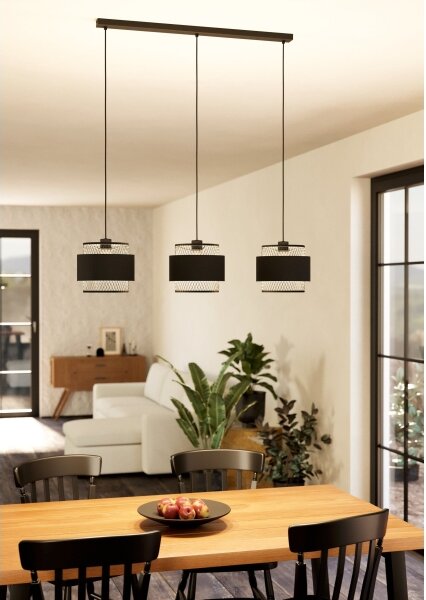 Lustră pe cablu BAZELY 3xE27/40W/230V Eglo 43669