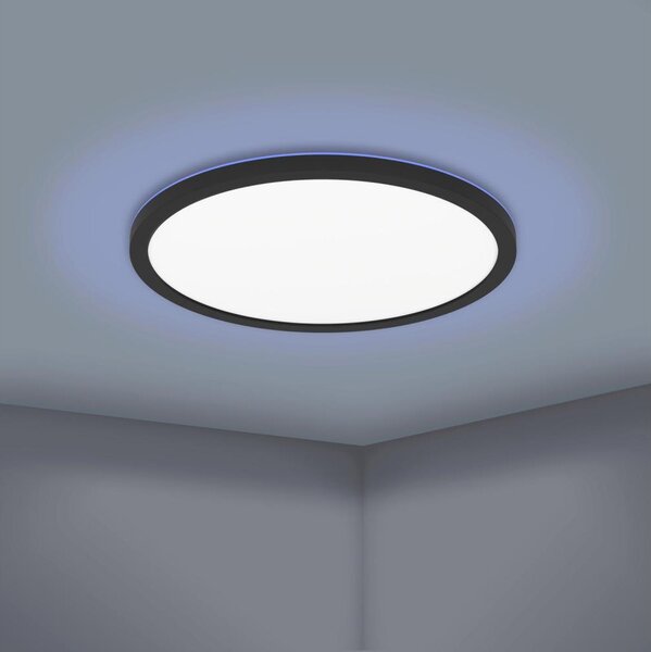 Plafonieră LED RGBW dimabilă ROVITO-Z LED/16,5W/230V negru Eglo 900092