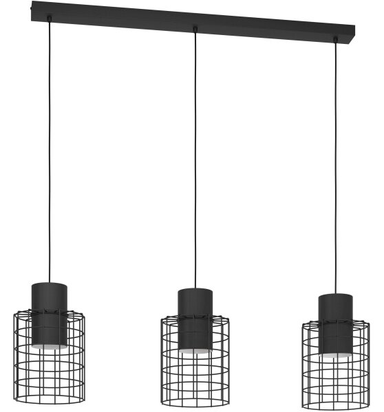 Lustră pe cablu MILLIGAN 3xE27/40W/230V neagră Eglo 43626