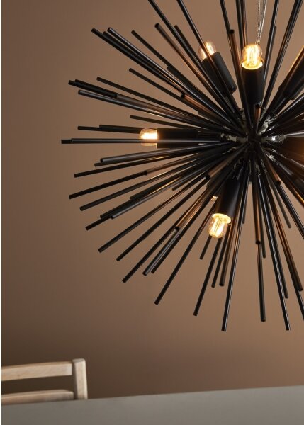 Lustră pe cablu SOLEIL 9xE14/20W/230V neagră Markslöjd 108048