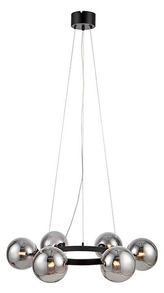 Lustră pe cablu CIRCLE 6xG9/20W/230V neagră Markslöjd 108051