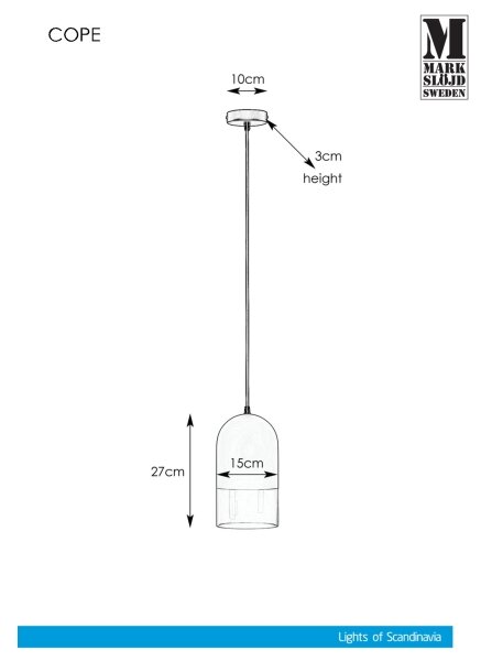 Lustră pe cablu COPE 1xE14/18W/230V Markslöjd 108225