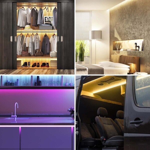Bandă LED RGB dimabilă SmartLife 2,4m LED/4W/5V Nedis BTLS20RGBW