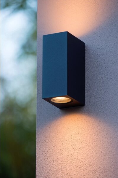 Aplică de exterior ZARO 2xGU10/35W/230V IP44 neagră Lucide 69800/02/30
