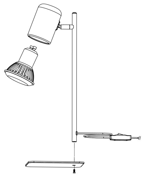 Lampă LED de masă CEPPINO 1xGU10/4,5W/230V albă Eglo 98856