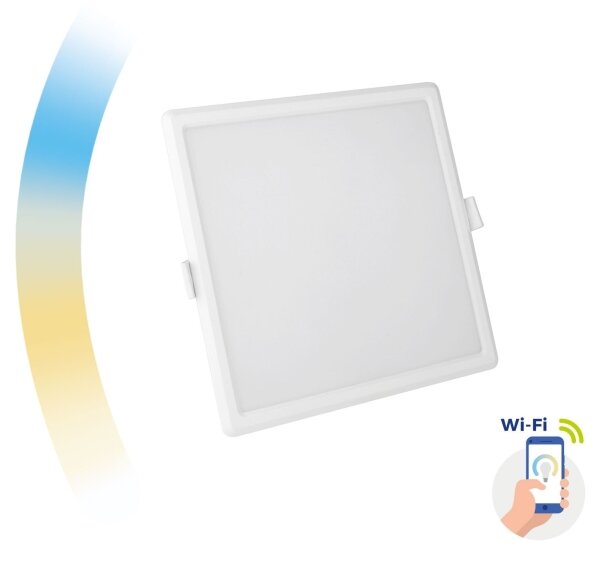 Plafonieră LED încastrată dimabilă ALGINE LED/12W/230V Wi-Fi Tuya pătrată