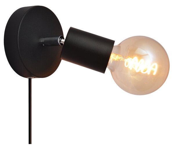 Spot de perete TUNE 1xE27/20W/230V negru