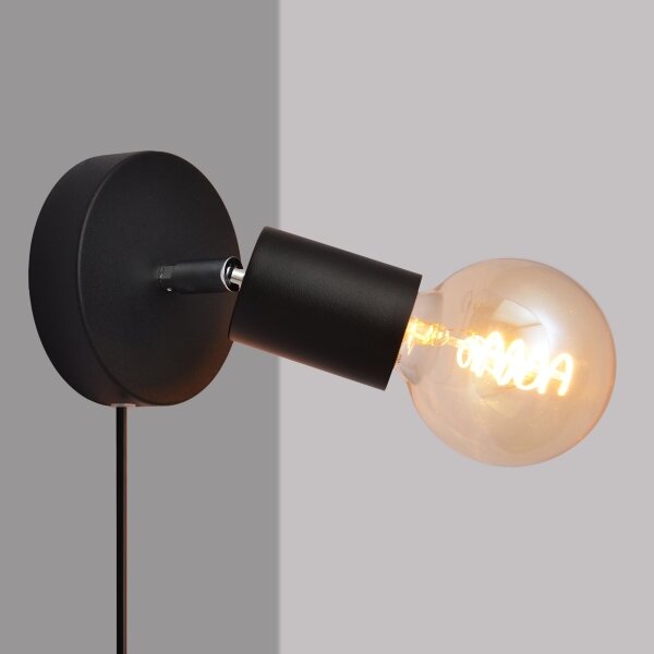Spot de perete TUNE 1xE27/20W/230V negru