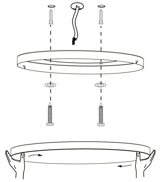 Plafonieră LED RGBW dimabilă TURCONA-Z LED/22,4W/230V Eglo 900055