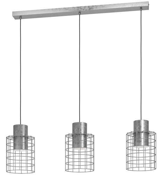 Lustră pe cablu MILLIGAN 3xE27/40W/230V argintie Eglo 43648