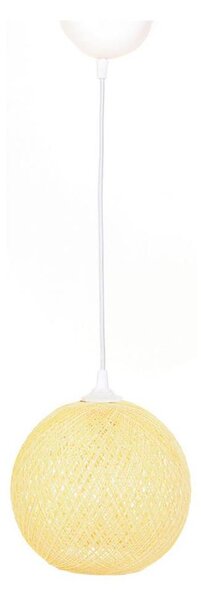 Lustră pe cablu JUTE 1xE27/60W/230V galbenă