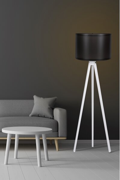 Lampadar AYD 1xE27/60W/230V negru/alb