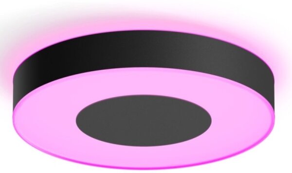 Plafonieră LED Philips Hue RGB, reglabilă, 52,5 W, 230 V, diam. 425 mm, neagră