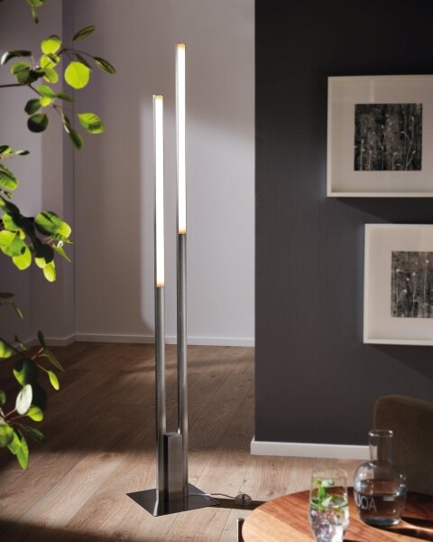 Eglo 55972 - Lampadar FRAIOLI-C LED RGBW dimabil LED/34W/230V crom mat + telecomandă