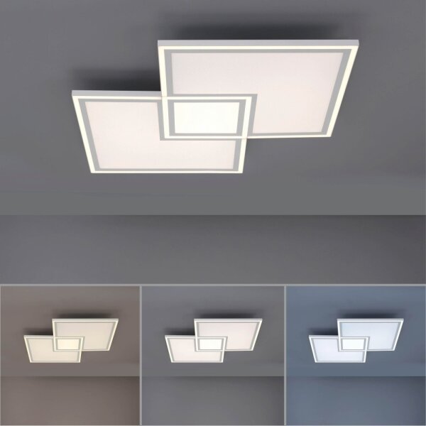 Plafonieră LED dimabilă EDGING LED/51W/230V Leuchten Direkt 14855-16 + telecomandă