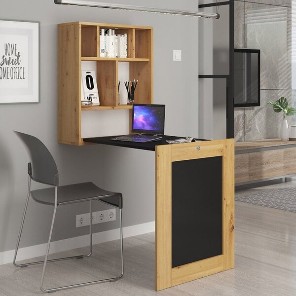 Masă extensibilă PC Till (Stejar artisan + Negru). 1124835