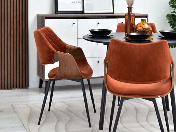 Scaun Rolf K (cupru + negru). Promo -14%. 1111256