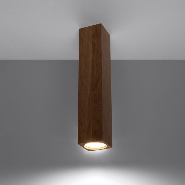 Spot KEKE 1xGU10/40W/230V 30 cm stejar Sollux SL.1041
