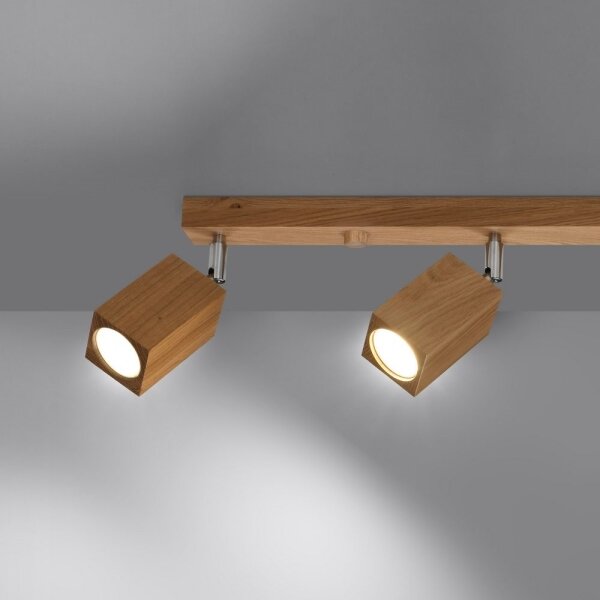 Spot KEKE 4xGU10/40W/230V stejar Sollux SL.1038