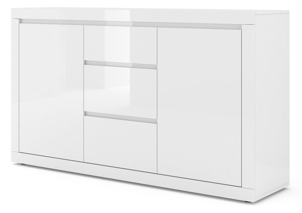 Comodă Belic 3 (alb lucios). Promo -16%. 1124881