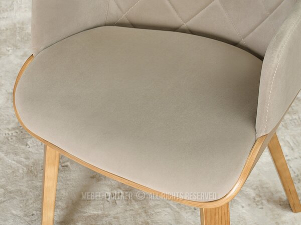 Scaun Sorien K (bej + stejar). Promo -13%. 1111267