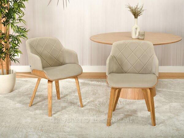 Scaun Sorien K (bej + stejar). Promo -13%. 1111267