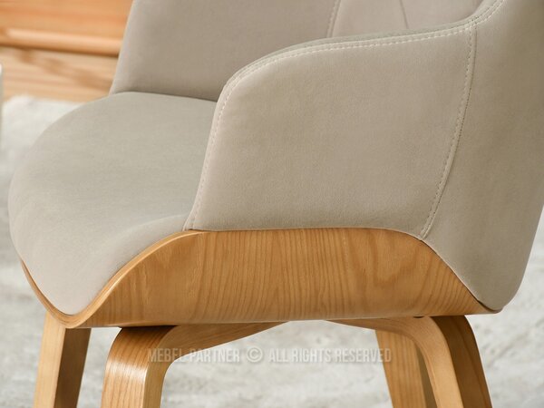 Scaun Sorien K (bej + stejar). Promo -13%. 1111267