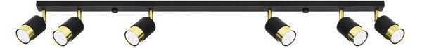 Spot NERO 6xGU10/40W/230V negru/auriu Sollux SL.1073
