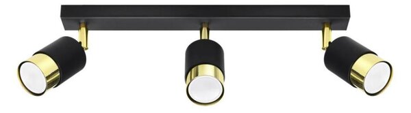Spot NERO 3xGU10/40W/230V negru/auriu Sollux SL.1071