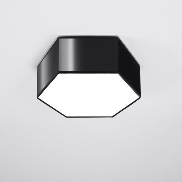 Plafonieră SUNDE 2xE27/60W/230V 11,5 cm neagră Sollux SL.1059