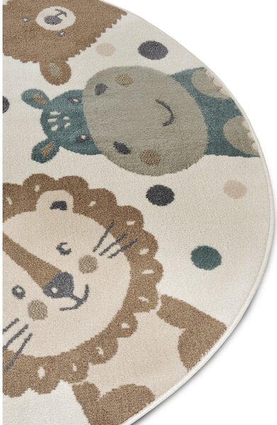 Covor pentru copii bej ø 100 cm Animal Party – Hanse Home