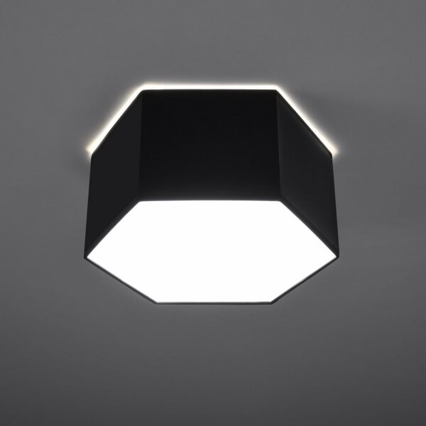 Plafonieră SUNDE 2xE27/60W/230V 15,5 cm neagră Sollux SL.1061