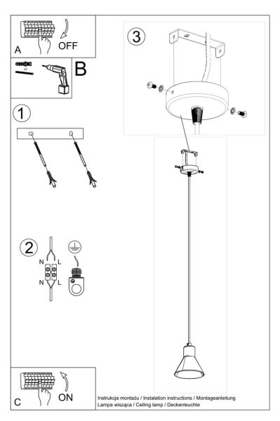 Lustră pe cablu TALEJA 1xE27/60W/230V albă Sollux SL.0983