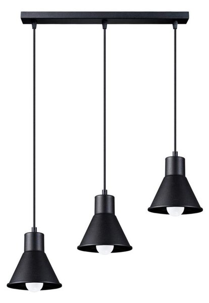 Lustră pe cablu TALEJA 3xE27/60W/230V neagră Sollux SL.0986