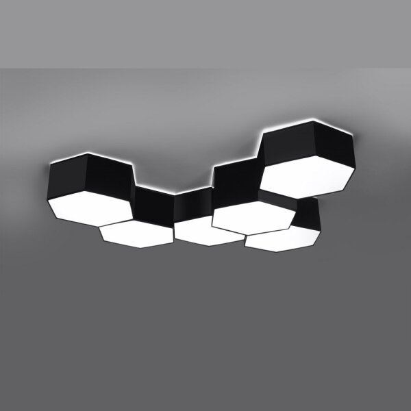 Plafonieră SUNDE 2xE27/60W/230V 15,5 cm neagră Sollux SL.1061