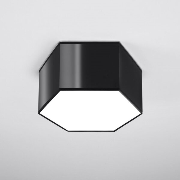 Plafonieră SUNDE 2xE27/60W/230V 15,5 cm neagră Sollux SL.1061