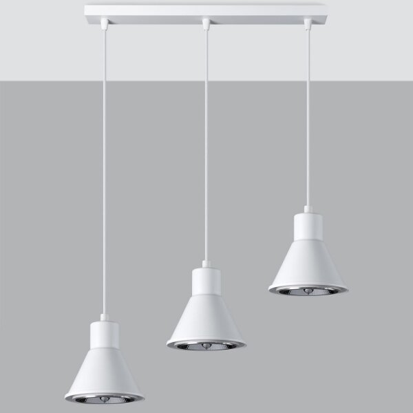Lustră pe cablu TAZILA 3xES111/60W/230V albă Sollux SL.0988