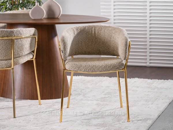 Scaun Sorento (bej închis + auriu). Promo -14%. 1111275