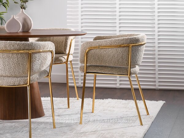 Scaun Sorento (bej închis + auriu). Promo -14%. 1111275