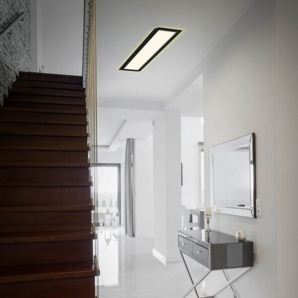 Plafonieră LED CADRE LED/22W/230V 58,2x20,2 cm neagră Briloner 7365-015