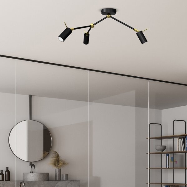 Spot IRIS 3xGU10/MR11/40W/230V negru/auriu