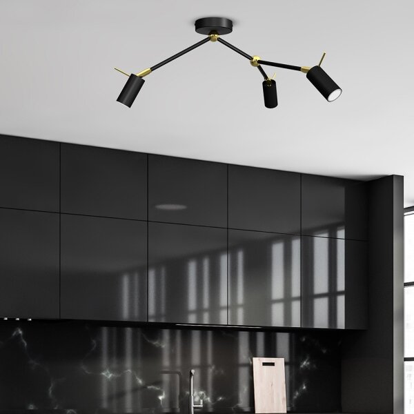 Spot IRIS 3xGU10/MR11/40W/230V negru/auriu