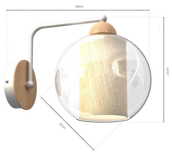Lampă de perete TELA 1xE27/60W/230V
