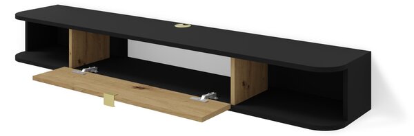 Masă TV Ikaro (Negru + Stejar artisan). 1124938