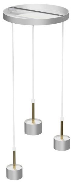 Lustră pe cablu ARENA 3xGX53/11W/230V albă/aurie