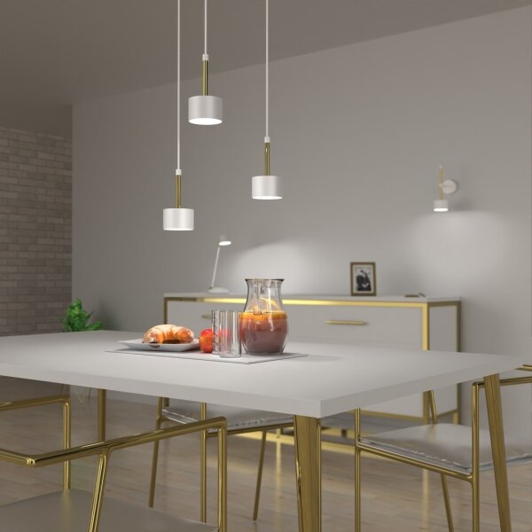Lustră pe cablu ARENA 3xGX53/11W/230V albă/aurie