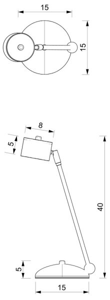 Lampă de masă ARENA 1xGX53/11W/230V neagră/crom