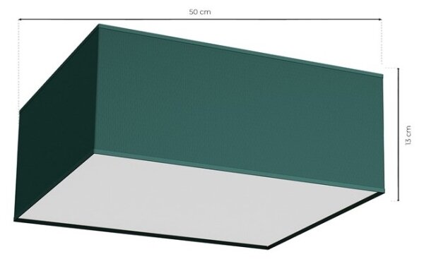 Plafonieră VERDE 3xE27/60W/230V 50x50 cm verde