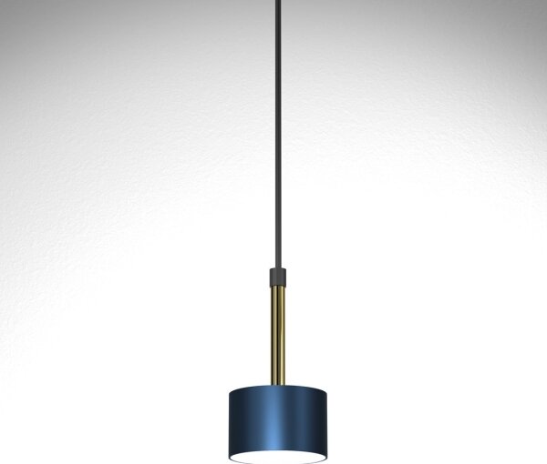 Lustră pe cablu ARENA 1xGX53/11W/230V albastră/aurie